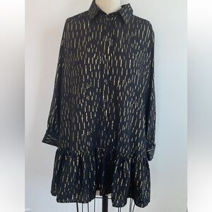 Zara Black and Gold mini dress